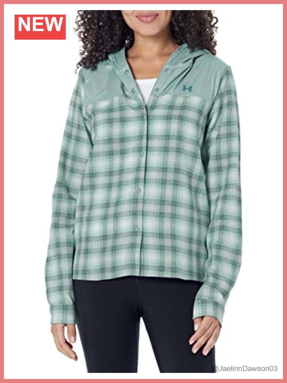 Under Armour Tradesman Flannel Hoodie Water-Resistant Snap Placket